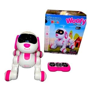 Woofy R3 Interactive Puppy Robot - Pink and White